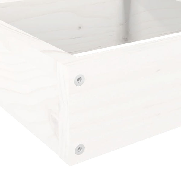Pflanzentreppe 4 Stufen Kiefer Weiß 106cm