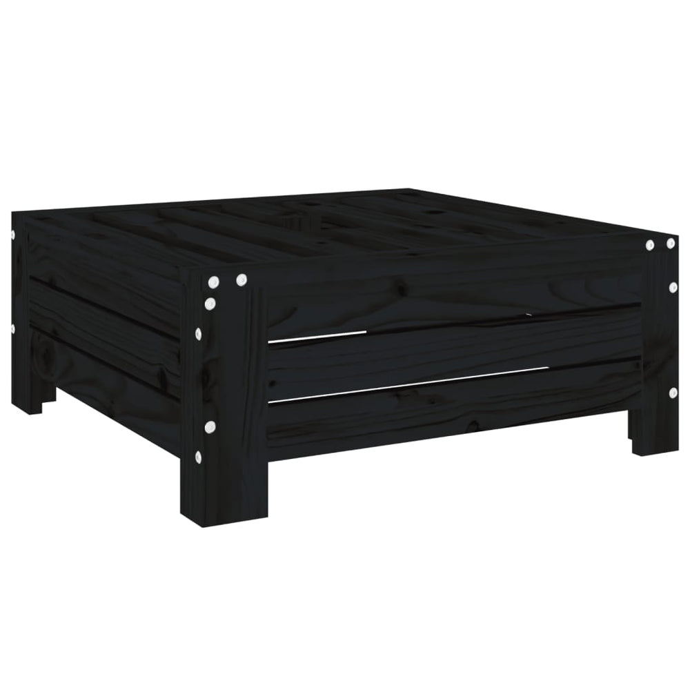 vidaXL Parasol Base Cover Black Solid Pine Wood