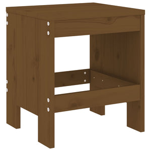Gartenhocker 2er Set Honigbraun Kiefer Massivholz