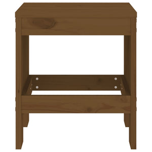 Gartenhocker 2er Set Honigbraun Kiefer Massivholz