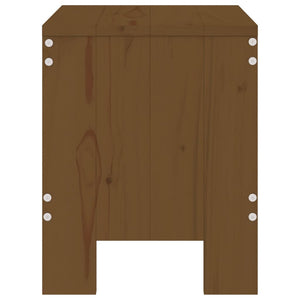 Gartenhocker 2er Set Honigbraun Kiefer Massivholz