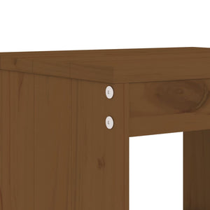 Gartenhocker 2er Set Honigbraun Kiefer Massivholz