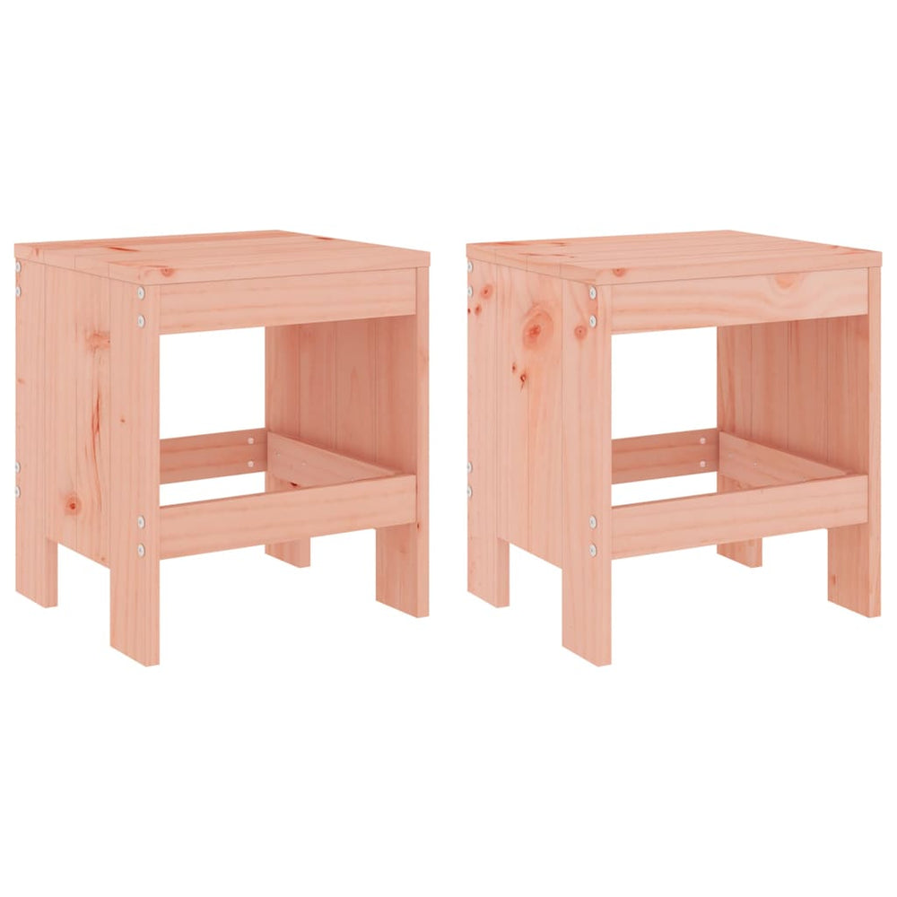 Gartenhocker 2er Set Douglasie Massivholz
