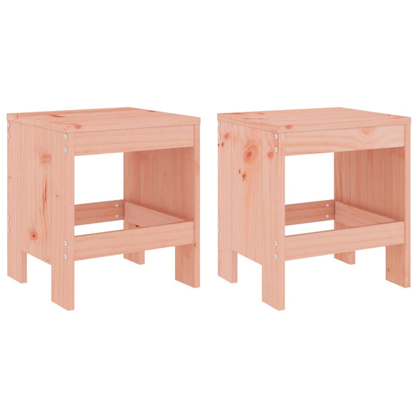 Gartenhocker 2er Set Douglasie Massivholz