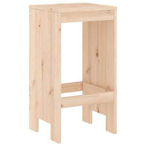 Barhocker 2er Set Kiefer Massivholz 75cm