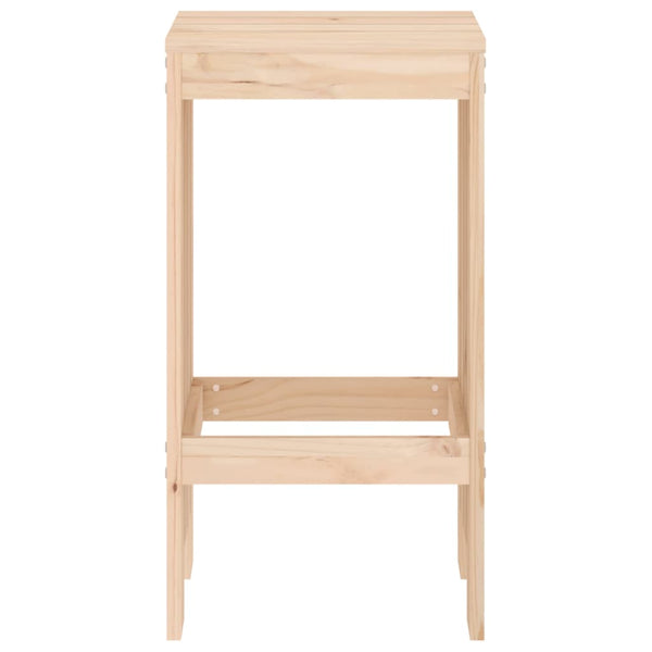 Barhocker 2er Set Kiefer Massivholz 75cm