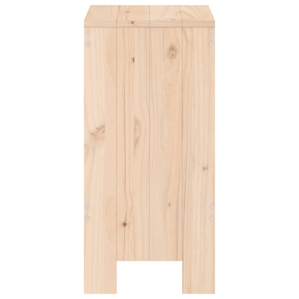 Barhocker 2er Set Kiefer Massivholz 75cm