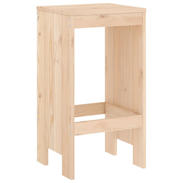 Barhocker 2er Set Kiefer Massivholz 75cm