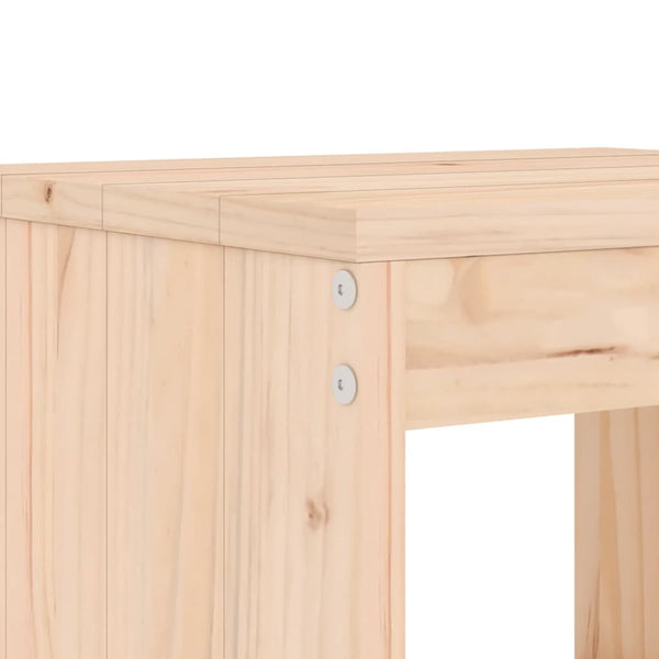 Barhocker 2er Set Kiefer Massivholz 75cm
