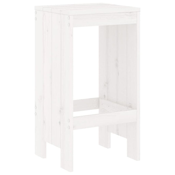 Weiße Kiefer Barhocker, 2er Set