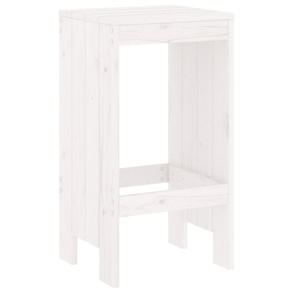 Weiße Kiefer Barhocker, 2er Set