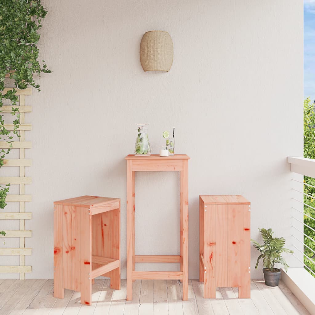 Barhocker 2er Set Douglasie Massivholz