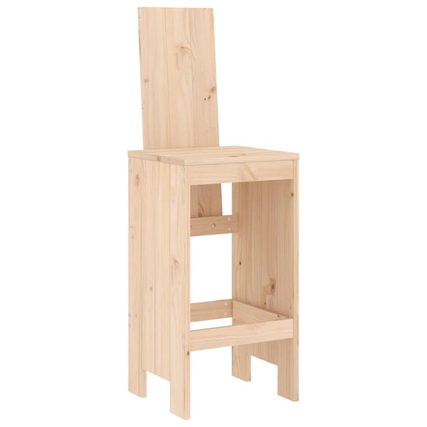 Barhocker 2er Set Kiefer Massivholz 120cm