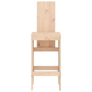 Barhocker 2er Set Kiefer Massivholz 120cm