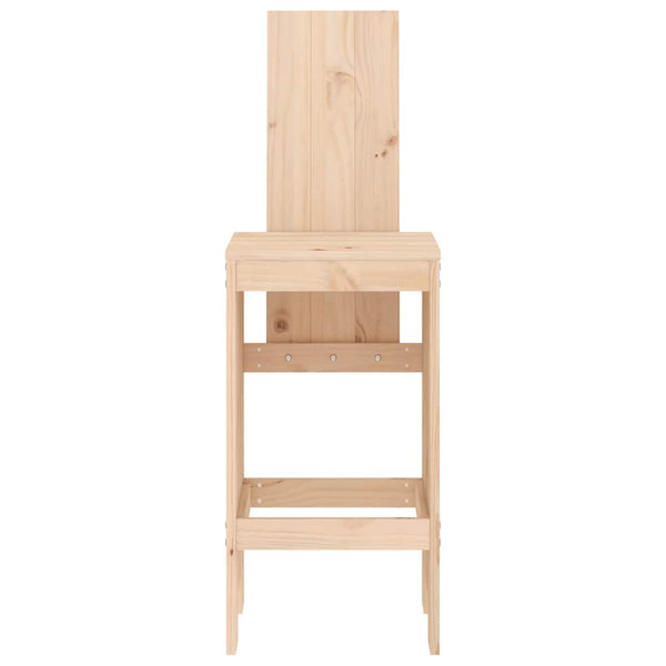 Barhocker 2er Set Kiefer Massivholz 120cm