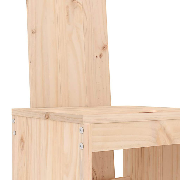 Barhocker 2er Set Kiefer Massivholz 120cm