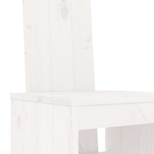 Weiße Barhocker aus Kiefernholz, 2er Set