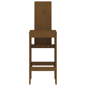 2er Set Barhocker Honigbraun Kiefer Massivholz