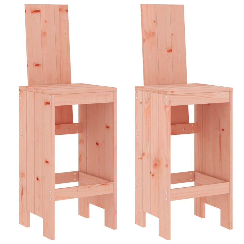 Barhocker Set aus Massivholz, 2 Stück