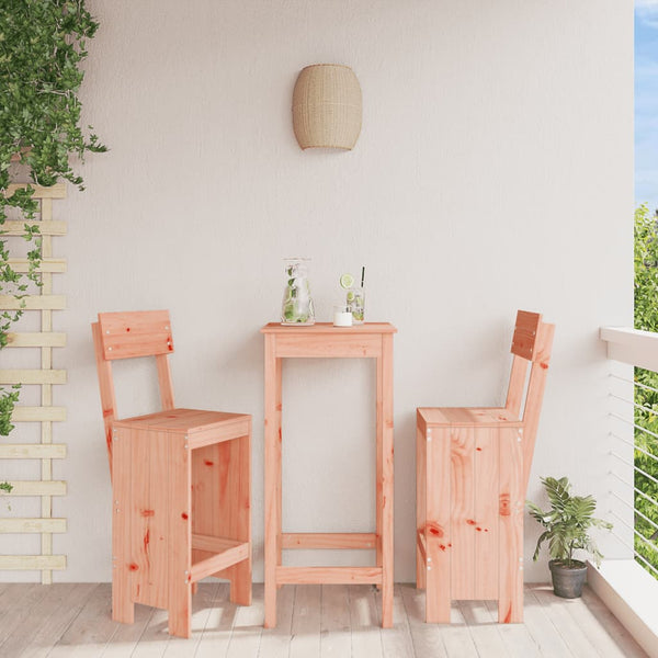 2er Set Barhocker aus Douglasienholz