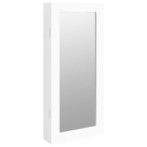 Schmuckschrank mit Spiegel zur Wandmontage, Weiß