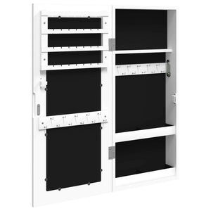 Schmuckschrank mit Spiegel zur Wandmontage, Weiß