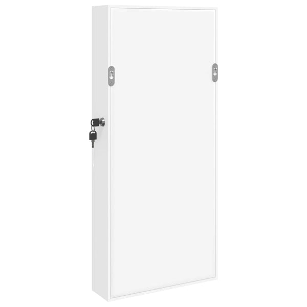 Schmuckschrank mit Spiegel zur Wandmontage, Weiß