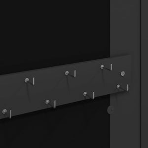 Schmuckschrank mit Spiegel zur Wandmontage, Schwarz