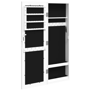 Schmuckschrank mit Spiegel zur Wandmontage, Weiß