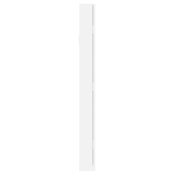 Schmuckschrank mit Spiegel zur Wandmontage, Weiß