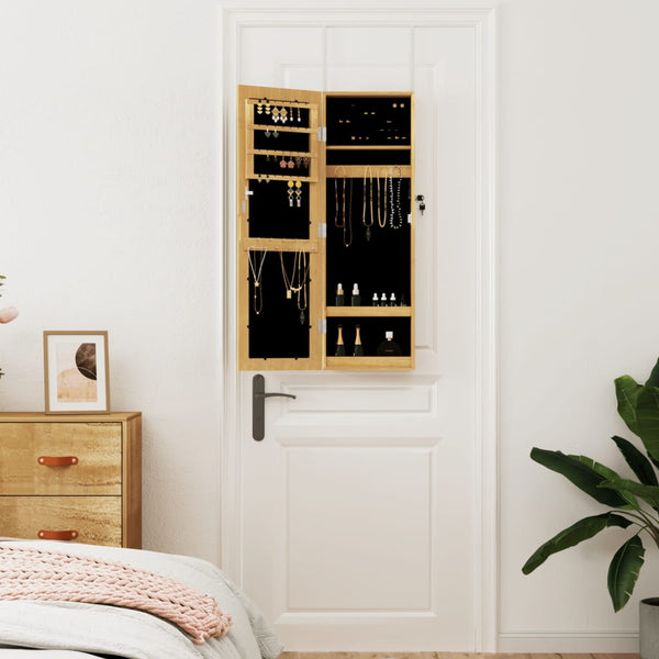 Wandmontage Schmuckschrank mit Spiegel 30x8,5x90 cm