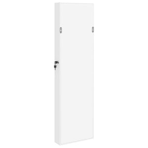 Schmuckschrank mit Spiegel zur Wandmontage, Weiß
