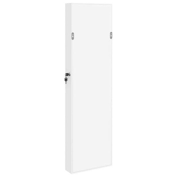 Schmuckschrank mit Spiegel zur Wandmontage, Weiß