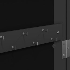 Schmuckschrank mit Spiegel zur Wandmontage Schwarz