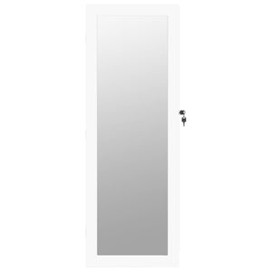 Schmuckschrank mit Spiegel zur Wandmontage, Weiß