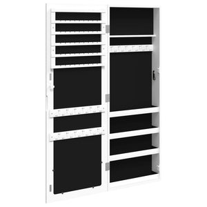Schmuckschrank mit Spiegel zur Wandmontage, Weiß