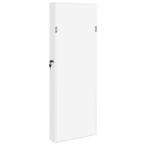 Schmuckschrank mit Spiegel zur Wandmontage, Weiß