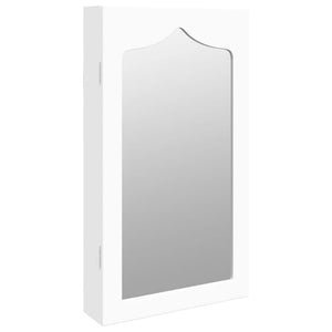 Schmuckschrank mit Spiegel zur Wandmontage, Weiß