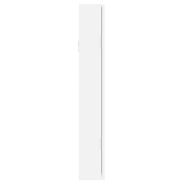 Schmuckschrank mit Spiegel zur Wandmontage, Weiß