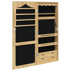 Wandmontage Schmuckschrank mit Spiegel 90cm