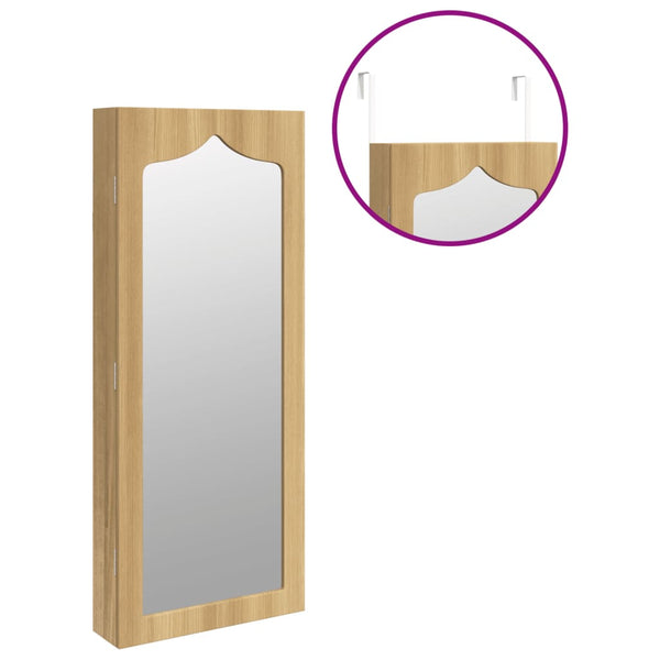 Wandmontage Schmuckschrank mit Spiegel 90cm