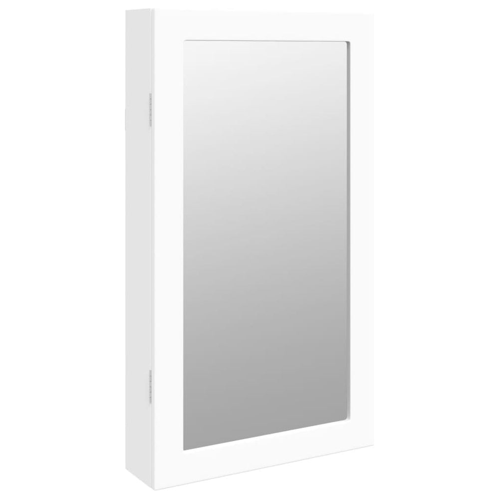 Spiegel-Schmuckschrank mit LED Wandmontage Weiß
