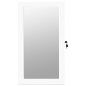 Spiegel-Schmuckschrank mit LED Wandmontage Weiß