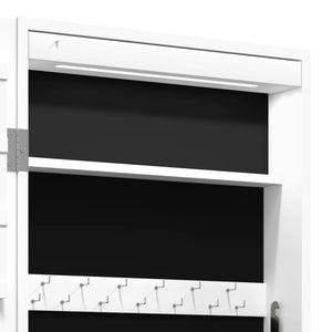 Spiegel-Schmuckschrank mit LED Wandmontage Weiß
