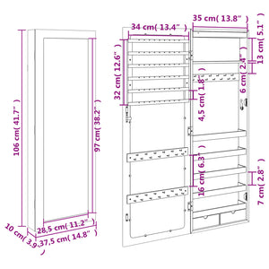 Spiegel-Schmuckschrank mit LED-Beleuchtung
