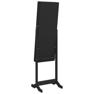 Schmuckschrank mit Spiegel & LED Schwarz