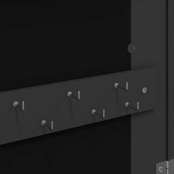 Schmuckschrank mit Spiegel & LED Schwarz