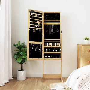 Schmuckschrank mit Spiegel und LED-Beleuchtung