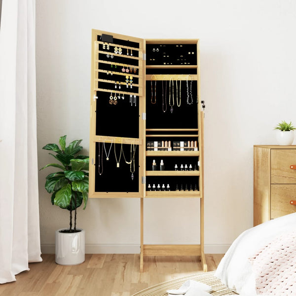 Schmuckschrank mit Spiegel und LED-Beleuchtung