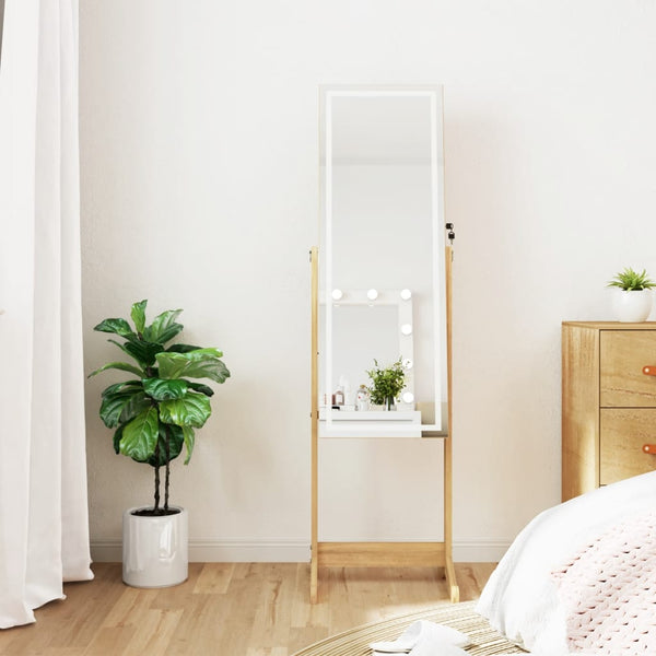 Schmuckschrank mit Spiegel und LED-Beleuchtung